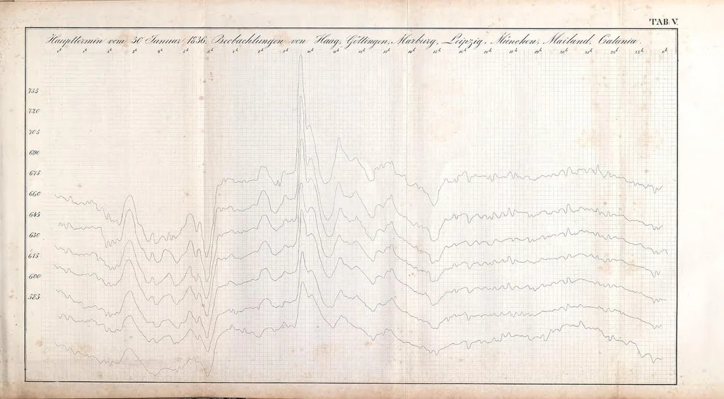 An illustration from Resultate aus den Beobachtungen des Magnetischen Vereins im Jahre .., 1836, leaf 139