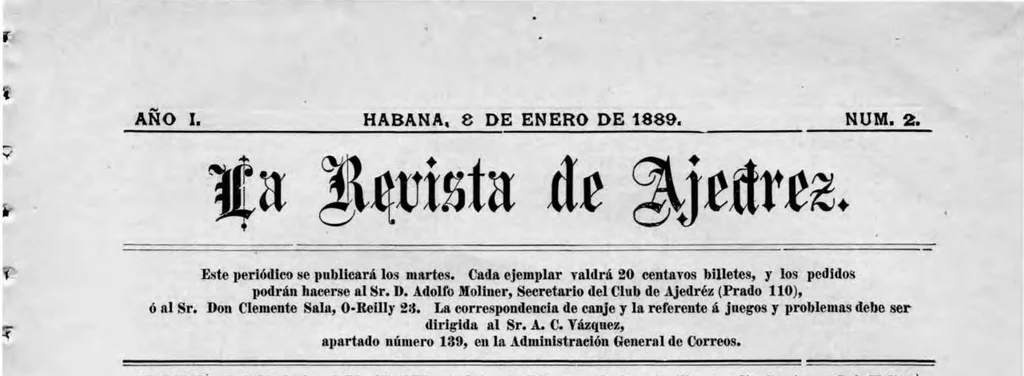 An illustration from Revista De Ajedrez Vol. 1 1889, 1889, leaf 4