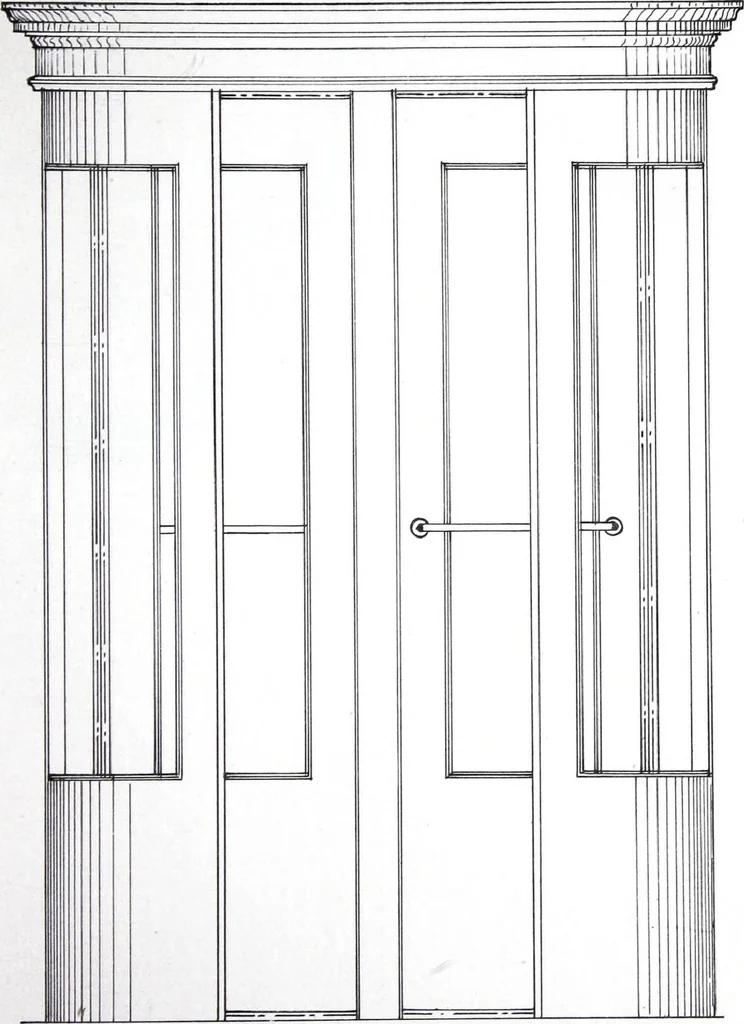 An illustration from Revolving Doors Always Closed: Styles, Types, Designs, 1910, leaf 22