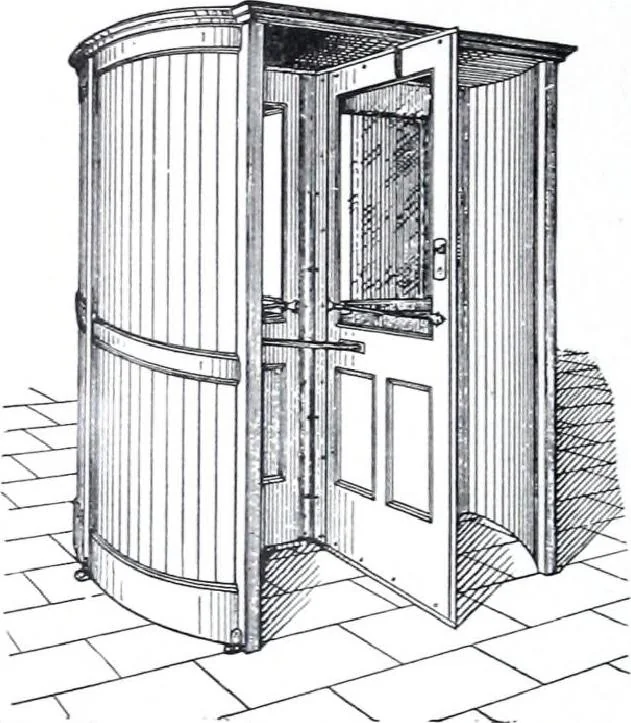 An illustration from Revolving Doors Always Closed: Styles, Types, Designs, 1910, leaf 33