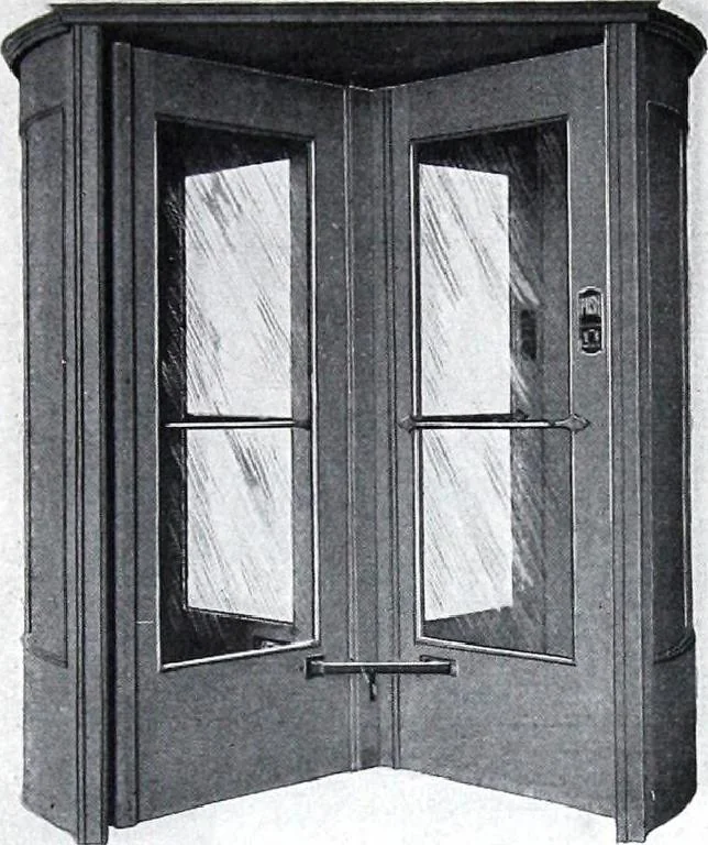 An illustration from Revolving Doors Always Closed: Styles, Types, Designs, 1910, leaf 40