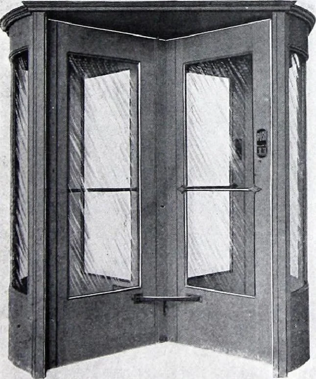 An illustration from Revolving Doors Always Closed: Styles, Types, Designs, 1910, leaf 40
