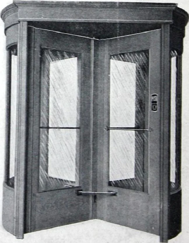 An illustration from Revolving Doors Always Closed: Styles, Types, Designs, 1910, leaf 41