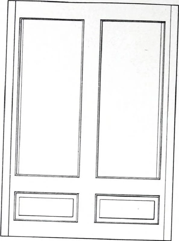 An illustration from Revolving Doors Always Closed: Styles, Types, Designs, 1910, leaf 43