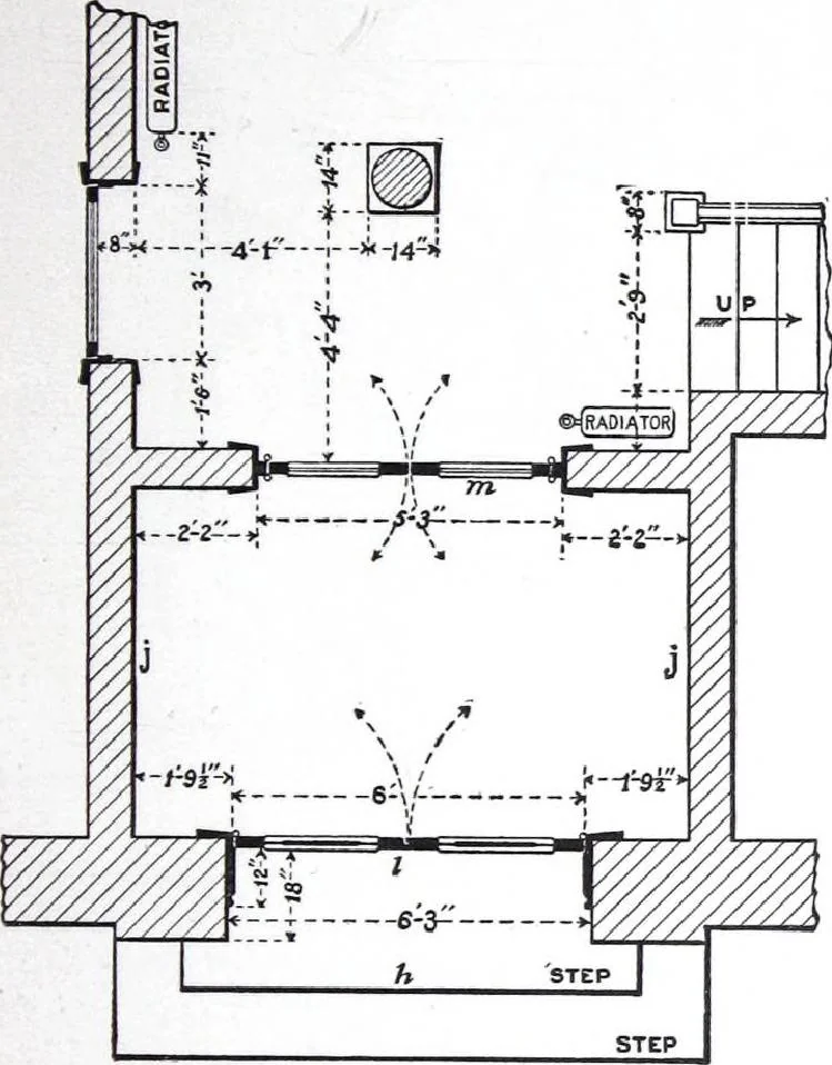 An illustration from Revolving Doors Always Closed: Styles, Types, Designs, 1910, leaf 46