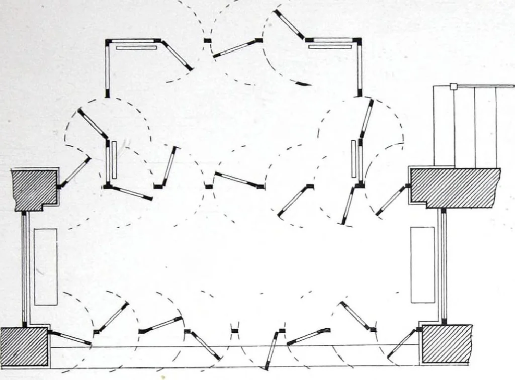 An illustration from Revolving Doors Always Closed: Styles, Types, Designs, 1910, leaf 48
