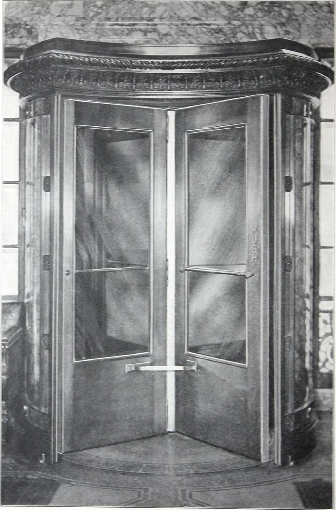An illustration from Revolving Doors Always Closed: Styles, Types, Designs, 1910, leaf 49