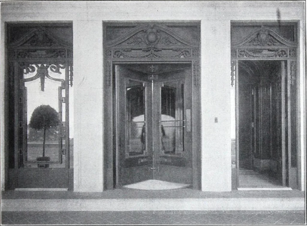 An illustration from Revolving Doors Always Closed: Styles, Types, Designs, 1910, leaf 50