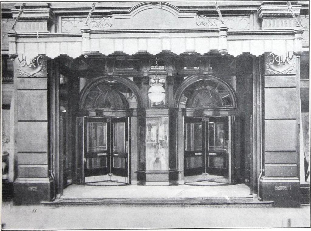 An illustration from Revolving Doors Always Closed: Styles, Types, Designs, 1910, leaf 50