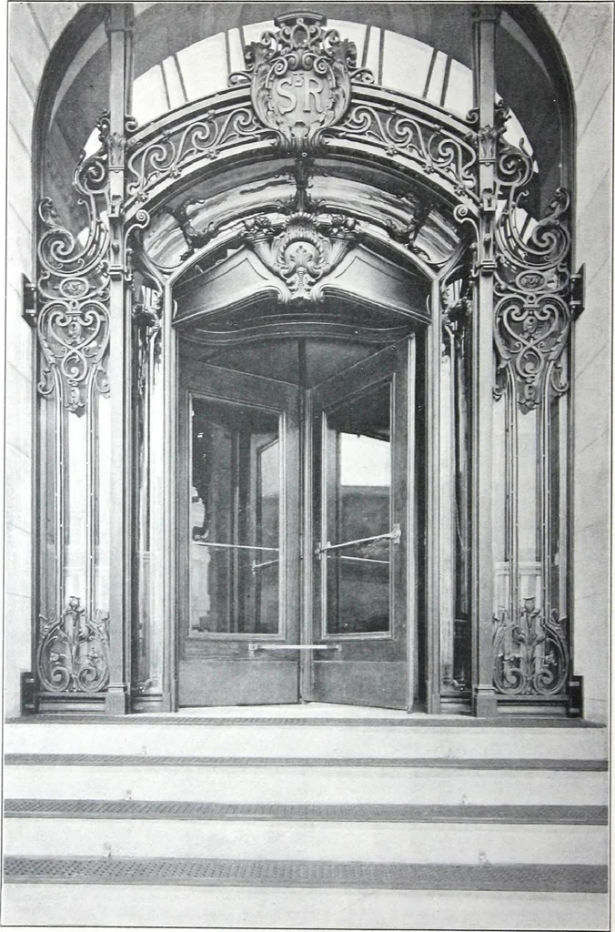 An illustration from Revolving Doors Always Closed: Styles, Types, Designs, 1910, leaf 53