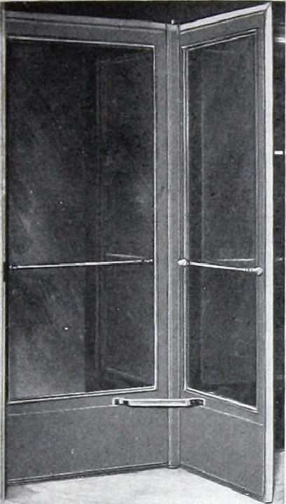 An illustration from Revolving Doors Always Closed: Styles, Types, Designs, 1910, leaf 56