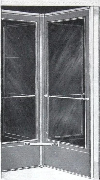 An illustration from Revolving Doors Always Closed: Styles, Types, Designs, 1910, leaf 56