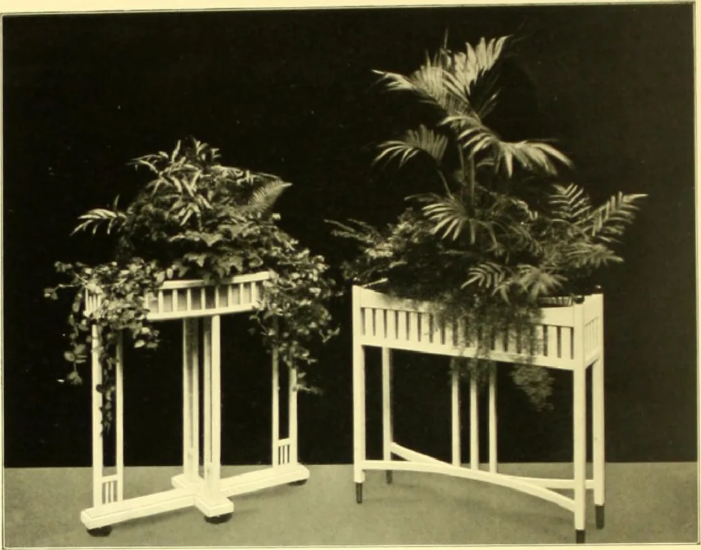 An illustration from Rheinauer Gartenmobel : Spalierwerke, Holzarbeiten fur Parkanlagen, Veranden und Wintergarten, Gartenlauben, Gartenhauser ..., 1912, leaf 101