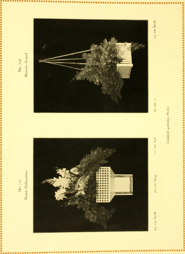 An illustration from Rheinauer Gartenmobel : Spalierwerke, Holzarbeiten fur Parkanlagen, Veranden und Wintergarten, Gartenlauben, Gartenhauser ..., 1912, leaf 106