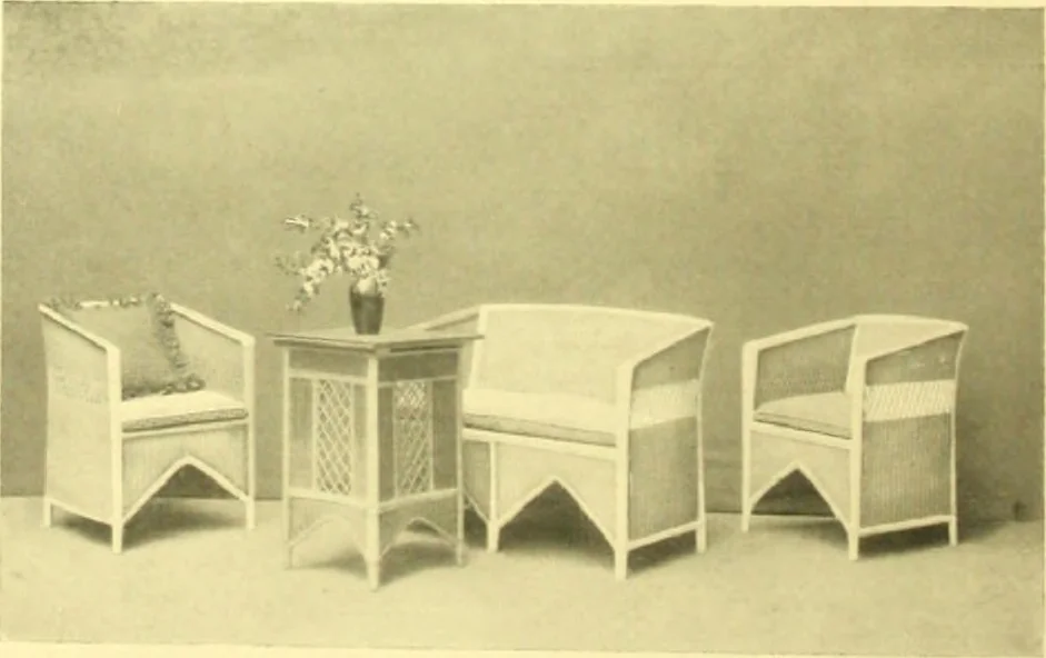 An illustration from Rheinauer Gartenmobel : Spalierwerke, Holzarbeiten fur Parkanlagen, Veranden und Wintergarten, Gartenlauben, Gartenhauser ..., 1912, leaf 55