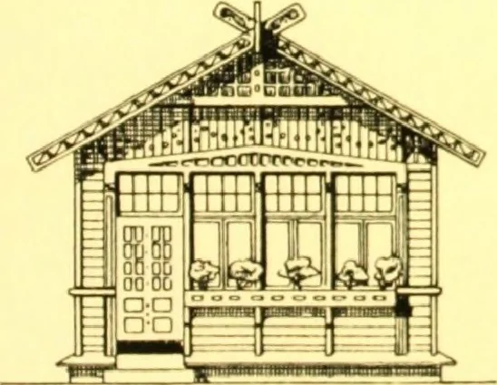 An illustration from Rheinauer Gartenmobel : Spalierwerke, Holzarbeiten fur Parkanlagen, Veranden und Wintergarten, Gartenlauben, Gartenhauser ..., 1912, leaf 70