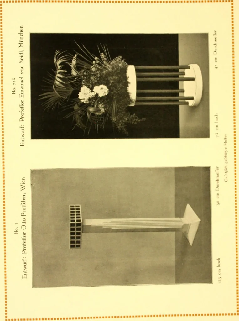An illustration from Rheinauer Gartenmobel : Spalierwerke, Holzarbeiten fur Parkanlagen, Veranden und Wintergarten, Gartenlauben, Gartenhauser ..., 1912, leaf 82