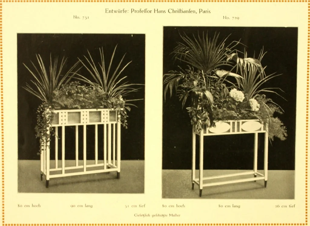 An illustration from Rheinauer Gartenmobel : Spalierwerke, Holzarbeiten fur Parkanlagen, Veranden und Wintergarten, Gartenlauben, Gartenhauser ..., 1912, leaf 90