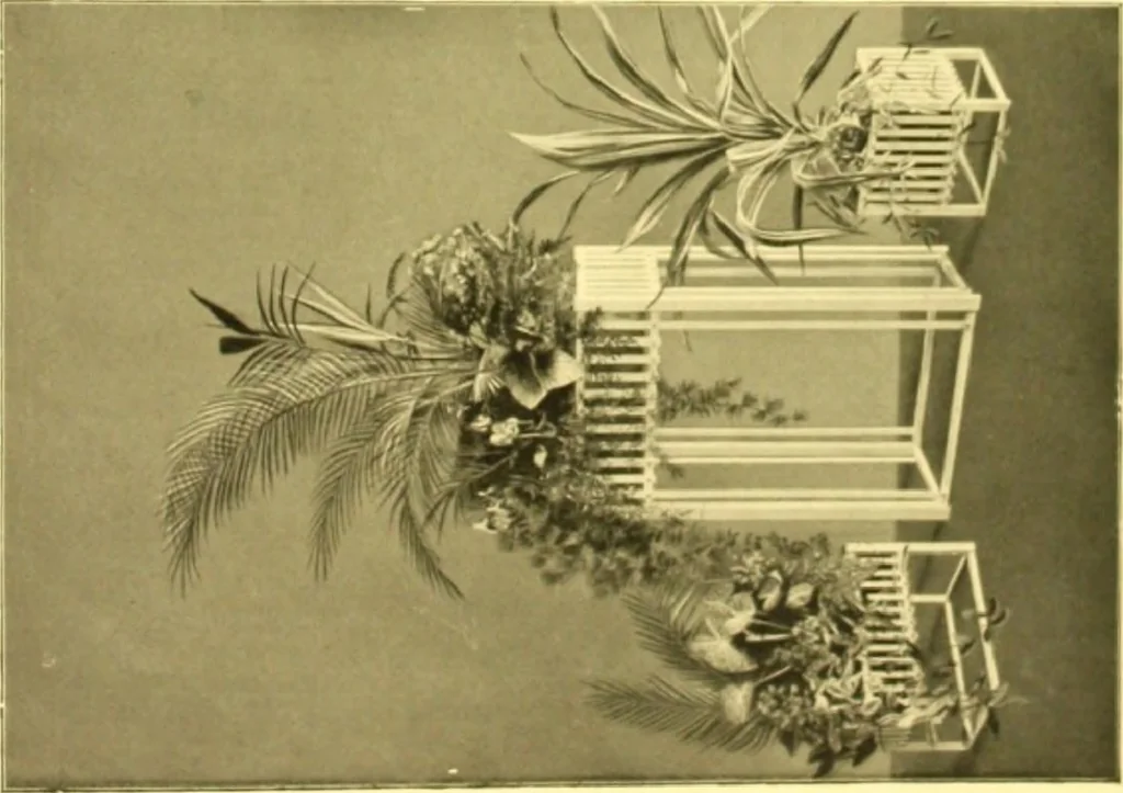 An illustration from Rheinauer Gartenmobel : Spalierwerke, Holzarbeiten fur Parkanlagen, Veranden und Wintergarten, Gartenlauben, Gartenhauser ..., 1912, leaf 92