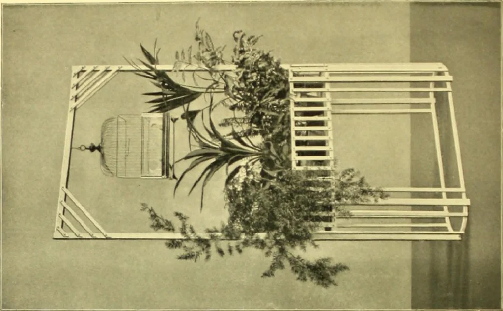An illustration from Rheinauer Gartenmobel : Spalierwerke, Holzarbeiten fur Parkanlagen, Veranden und Wintergarten, Gartenlauben, Gartenhauser ..., 1912, leaf 97