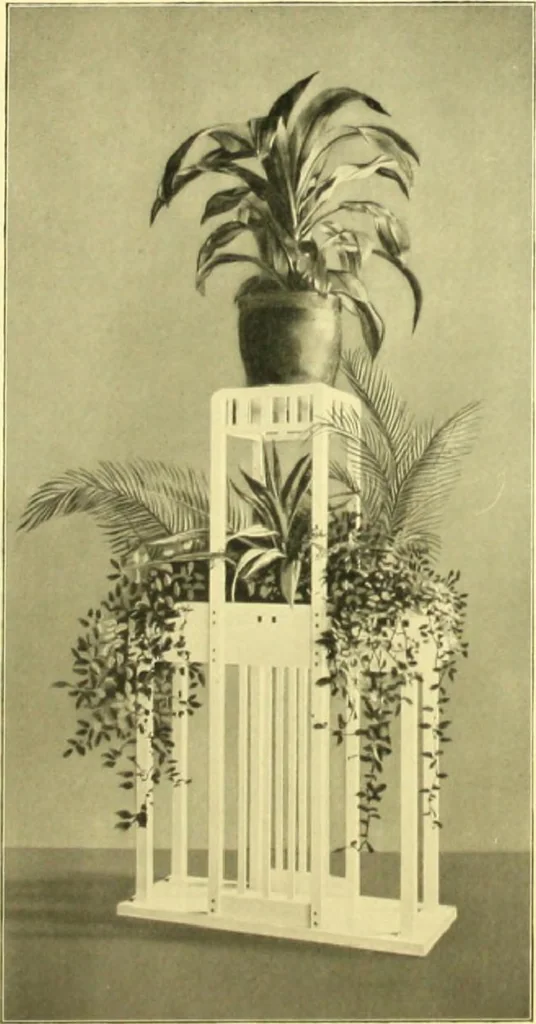 An illustration from Rheinauer Gartenmobel : Spalierwerke, Holzarbeiten fur Parkanlagen, Veranden und Wintergarten, Gartenlauben, Gartenhauser ..., 1912, leaf 97
