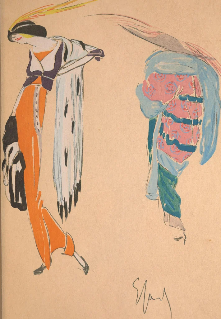 An illustration from Robes et femmes, 1913, leaf 22