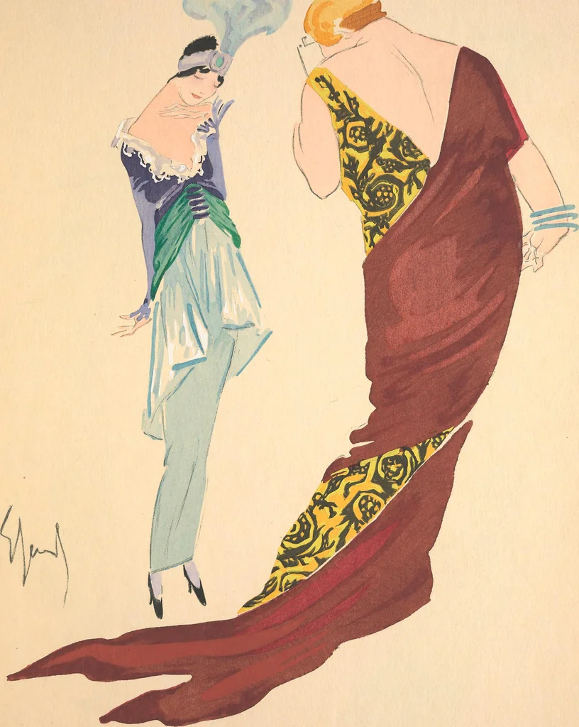 An illustration from Robes et femmes, 1913, leaf 28