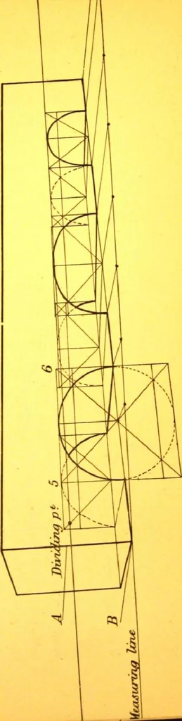 An illustration from Rules of perspective explained, illustrated, and adapted to practical use / by M.M. Runciman ; with letter of approval from Professor John Ruskin, 1884, leaf 32