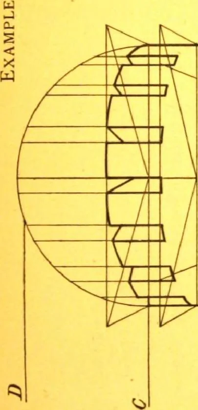 An illustration from Rules of perspective explained, illustrated, and adapted to practical use / by M.M. Runciman ; with letter of approval from Professor John Ruskin, 1884, leaf 36