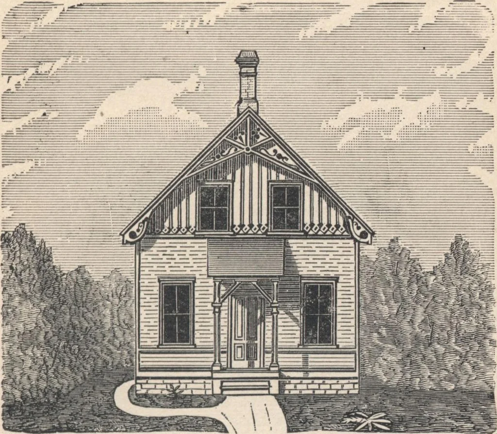 An illustration from Cottage houses for village and country homes, 1899, leaf 10