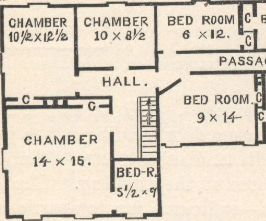 An illustration from Cottage houses for village and country homes, 1899, leaf 100