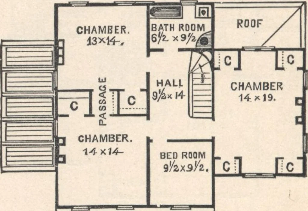 An illustration from Cottage houses for village and country homes, 1899, leaf 113
