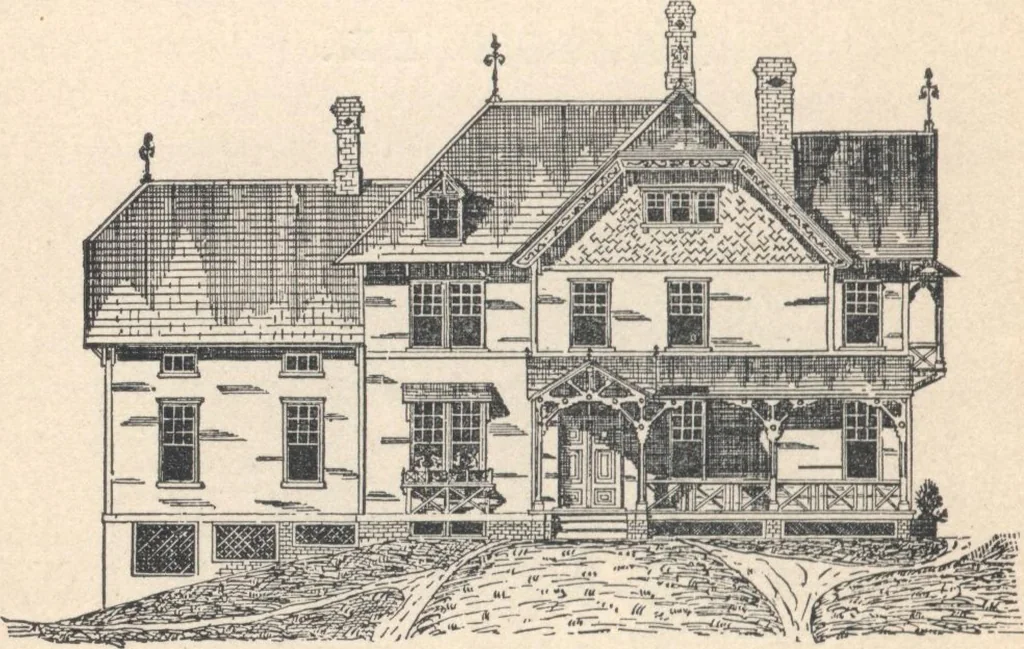 An illustration from Cottage houses for village and country homes, 1899, leaf 117