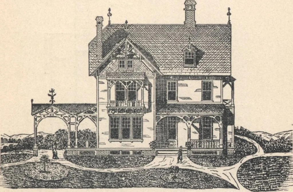 An illustration from Cottage houses for village and country homes, 1899, leaf 118