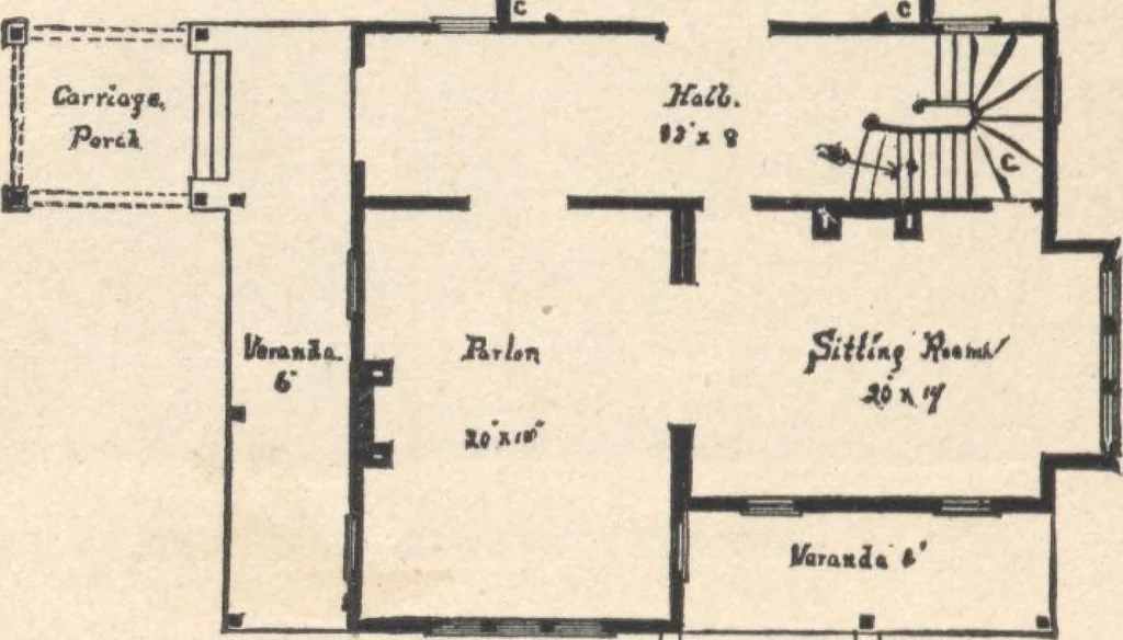 An illustration from Cottage houses for village and country homes, 1899, leaf 119