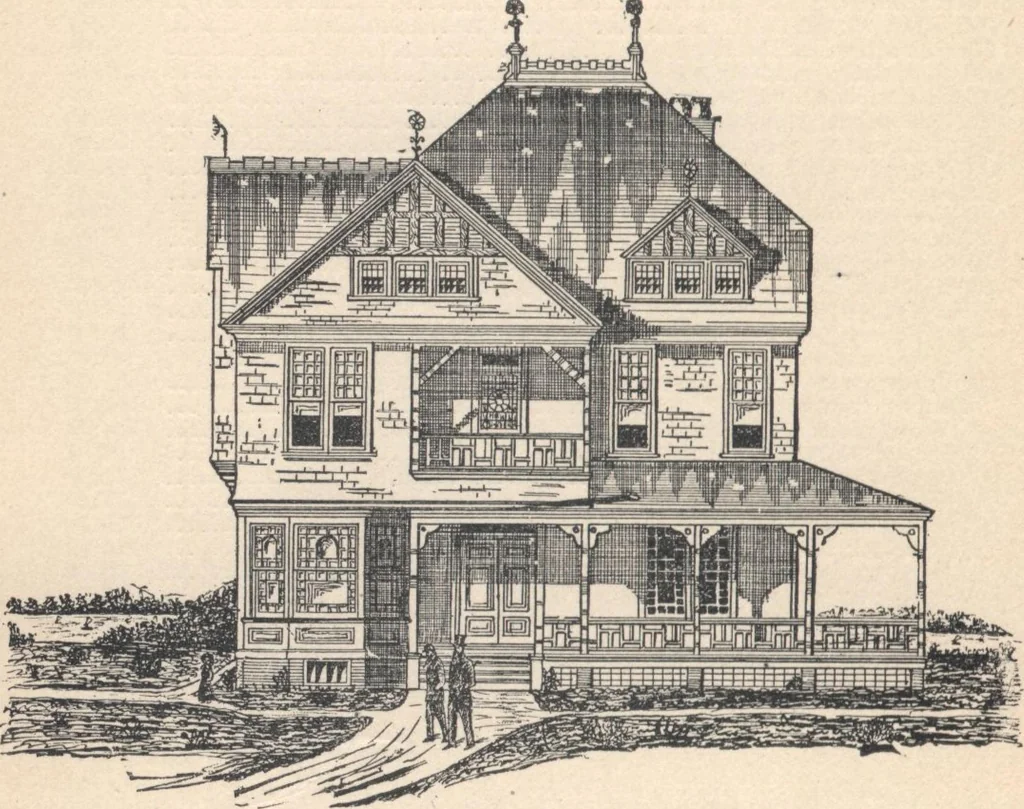 An illustration from Cottage houses for village and country homes, 1899, leaf 123