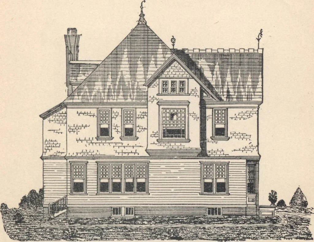 An illustration from Cottage houses for village and country homes, 1899, leaf 124