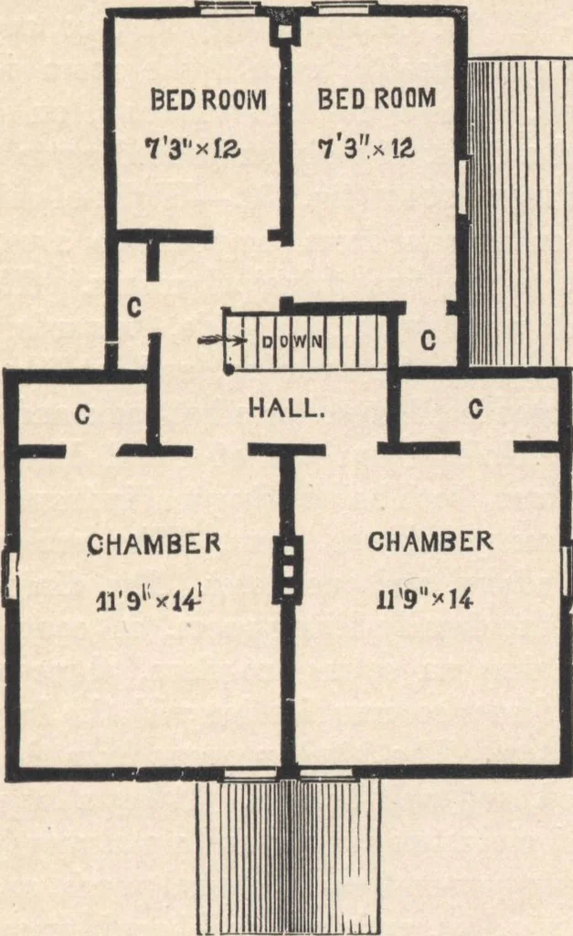 An illustration from Cottage houses for village and country homes, 1899, leaf 22