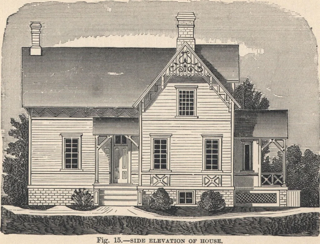 An illustration from Cottage houses for village and country homes, 1899, leaf 25