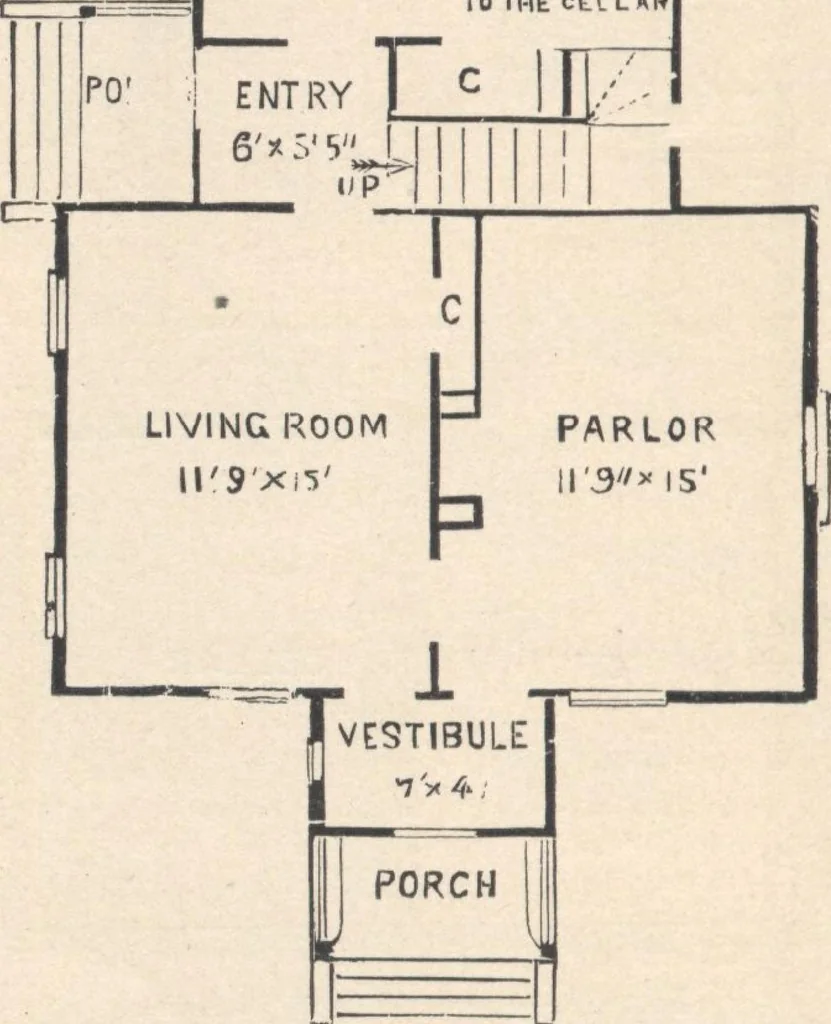 An illustration from Cottage houses for village and country homes, 1899, leaf 27