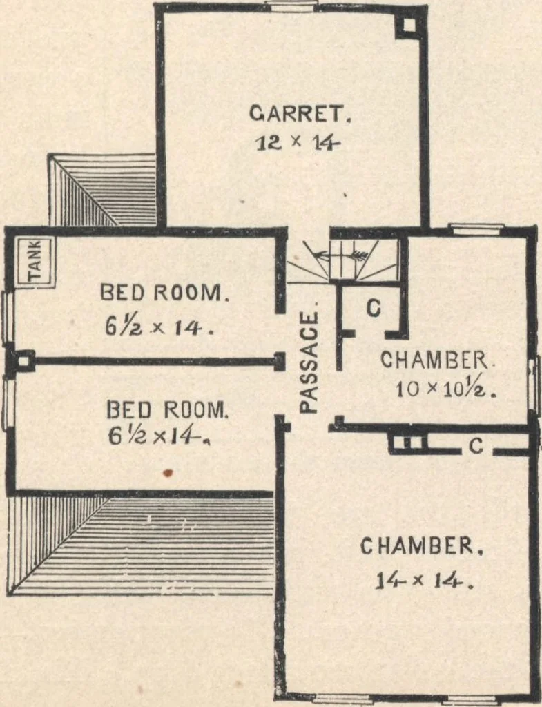 An illustration from Cottage houses for village and country homes, 1899, leaf 38