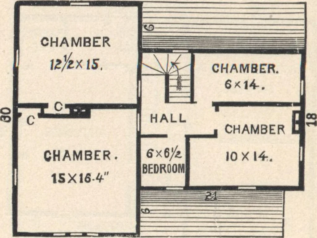 An illustration from Cottage houses for village and country homes, 1899, leaf 45