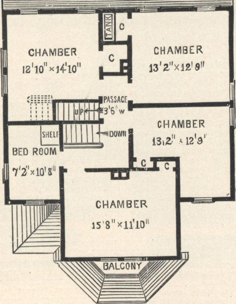 An illustration from Cottage houses for village and country homes, 1899, leaf 72