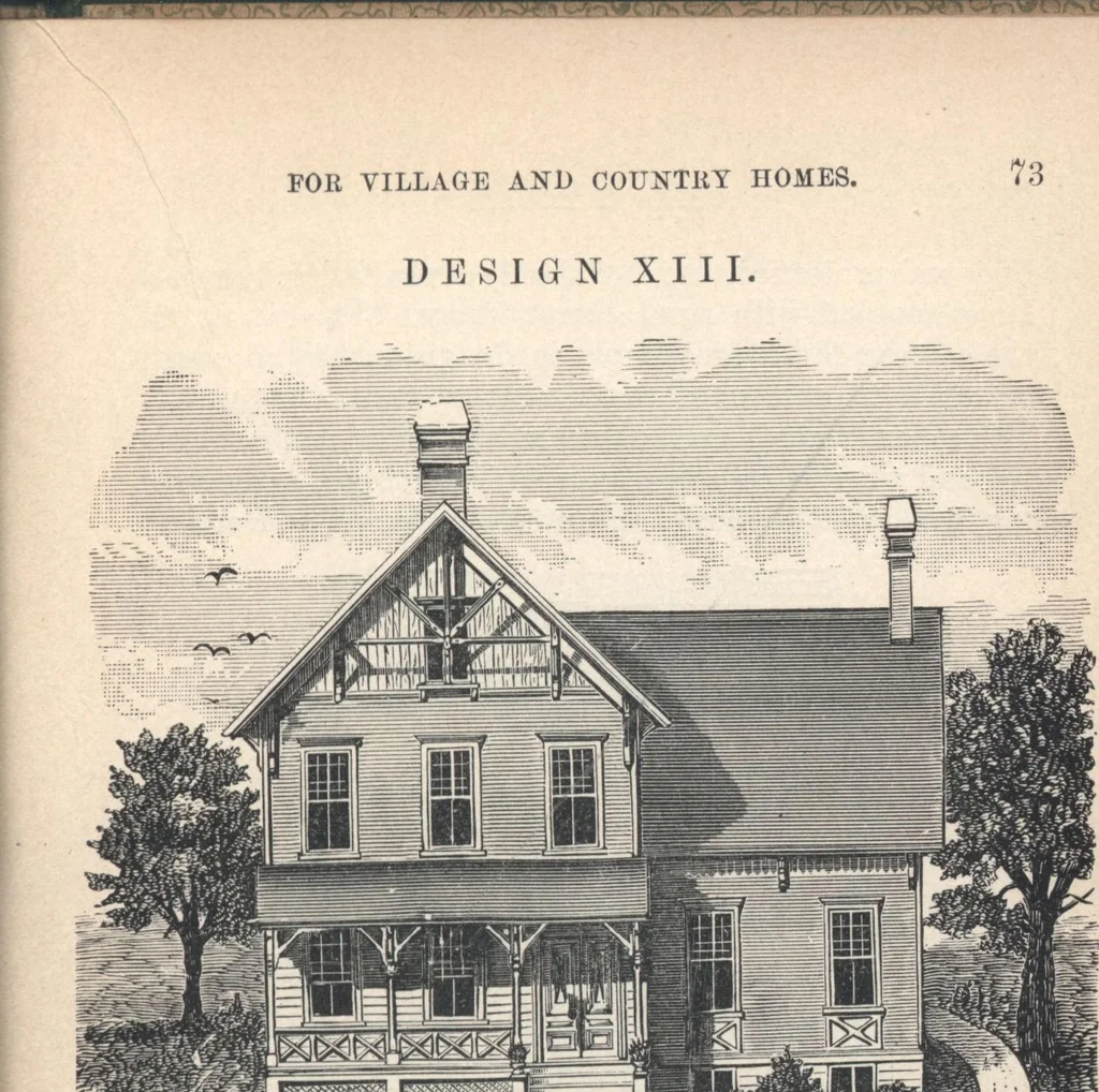 An illustration from Cottage houses for village and country homes, 1899, leaf 74