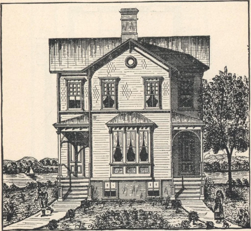 An illustration from Cottage houses for village and country homes, 1899, leaf 80