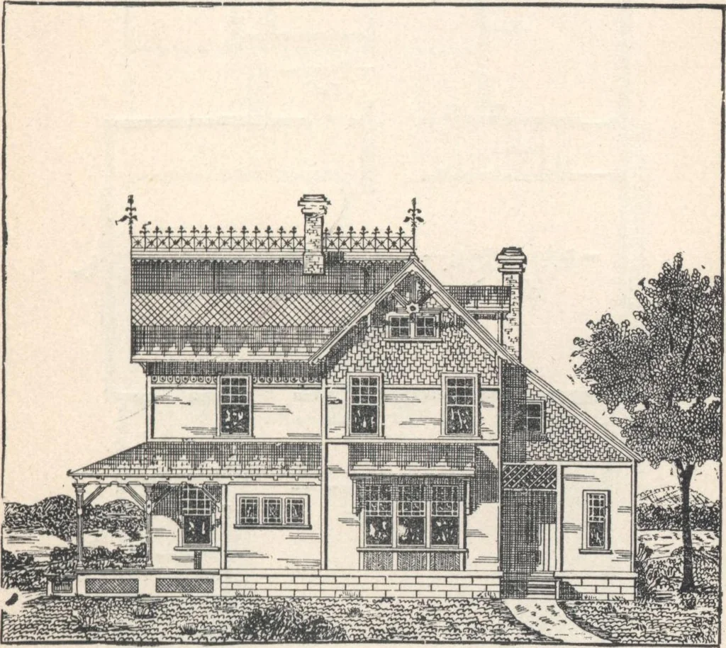An illustration from Cottage houses for village and country homes, 1899, leaf 86