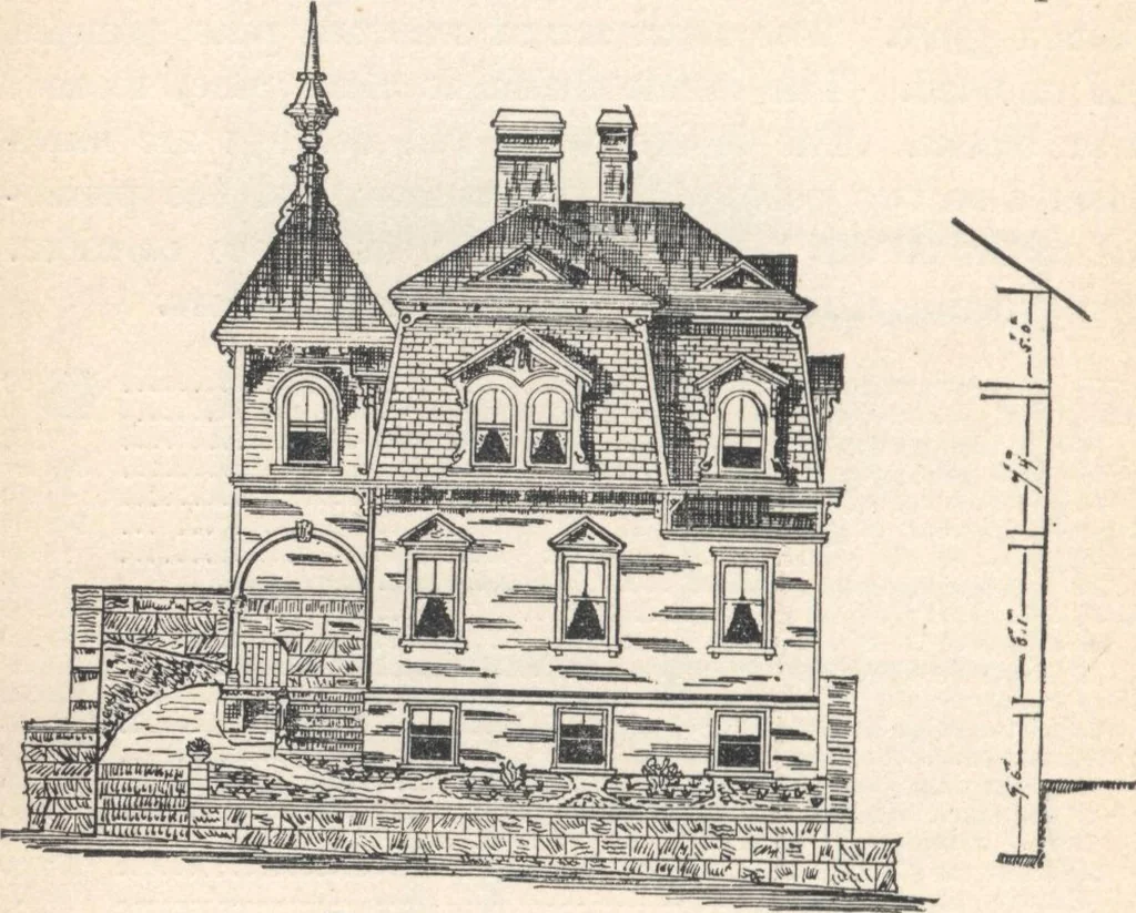 An illustration from Cottage houses for village and country homes, 1899, leaf 91
