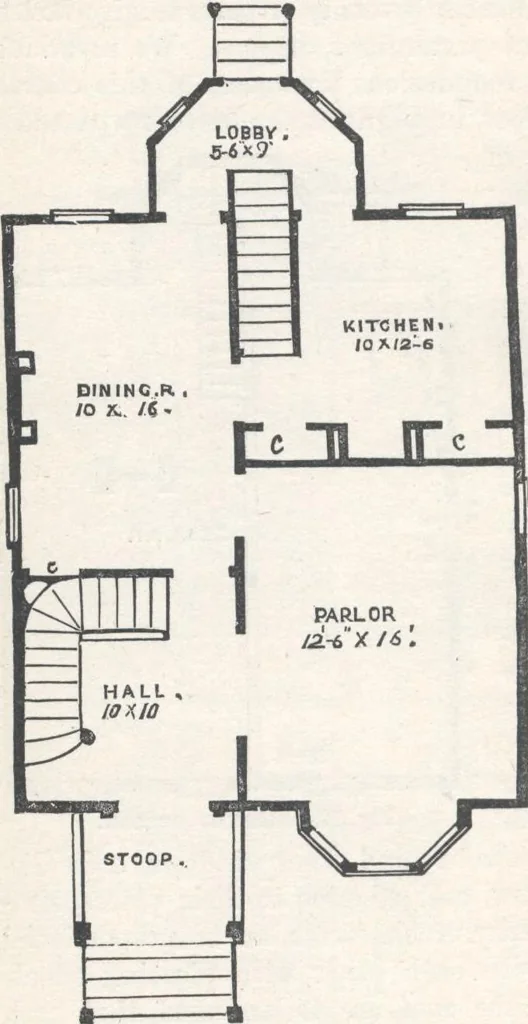 An illustration from Modern homes for everybody, 1900, leaf 103
