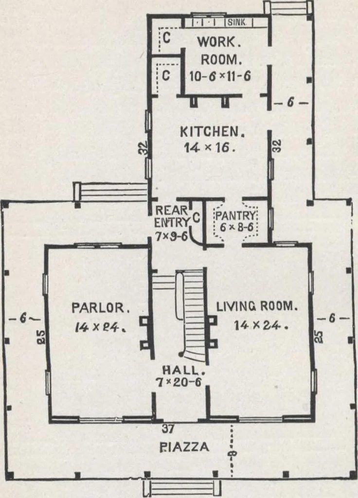 An illustration from Modern homes for everybody, 1900, leaf 121