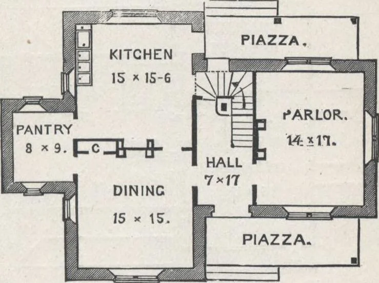 An illustration from Modern homes for everybody, 1900, leaf 152